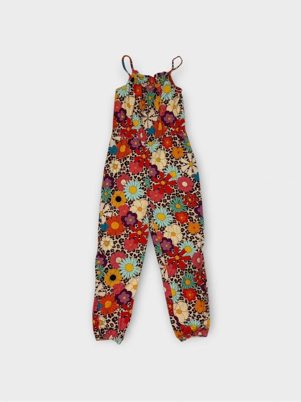 Posh Peanut Floral One-Piece Jumpsuit - Cream, Red, Orange, Turquoise, Purple